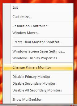 Figure shows how to set second monitor as primary monitor